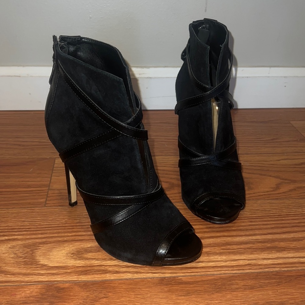 Guess heel booties, size 7, suede and leather